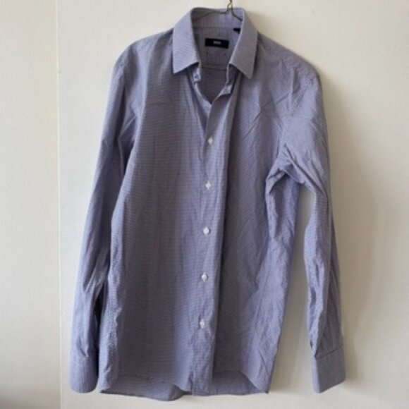 Hugo Boss Check Pattern Button-Down Dress Shirt - Picture 10 of 11